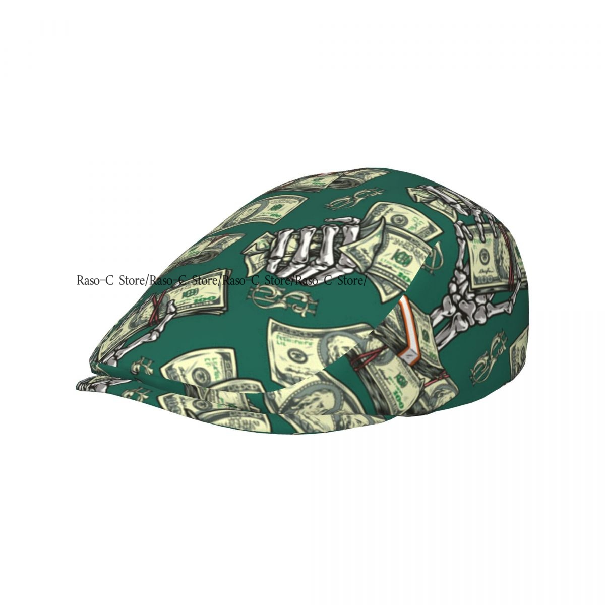 Newsboy Cap Ivy - Vintage Money Skulls Men Women Newsboy