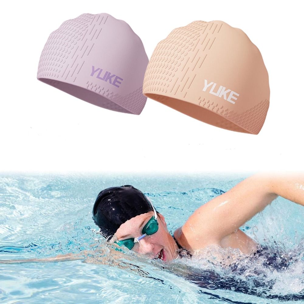 Solid Color Swimming Hat Elast - Swim Hat Silicone recension och pris