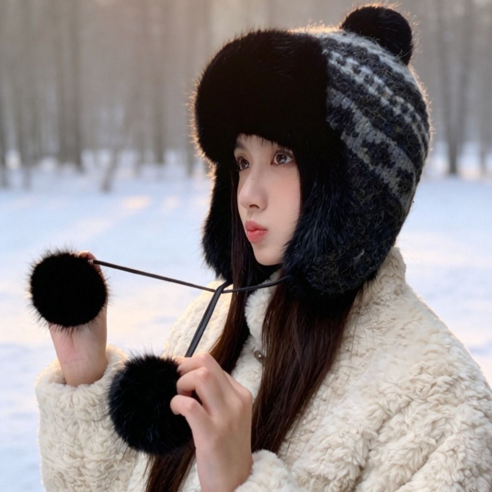 Stylish Polyester Knitted Trap - Winter Trapper Hat recension och pris