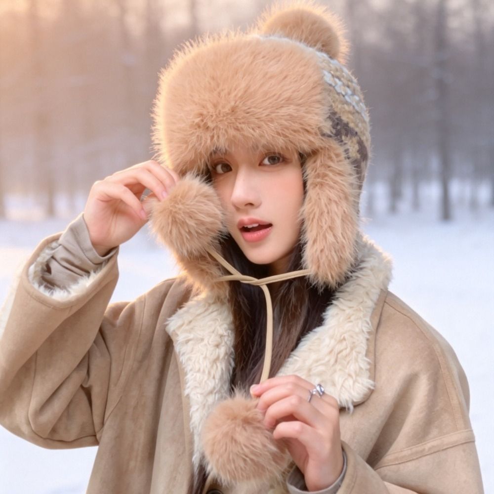 Stylish Polyester Knitted Trap - Winter Trapper Hat recension och pris