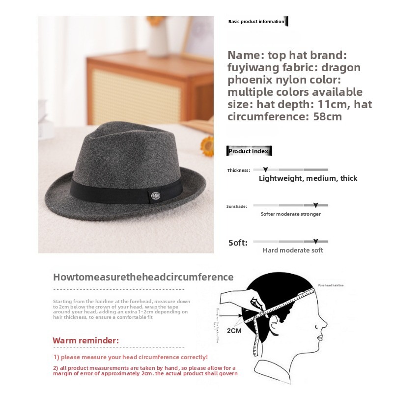 2026 Dragon Phoenix Wool Felt  - Fedora Hat Wool recension och pris